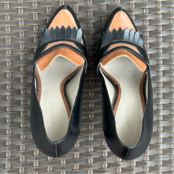 Jason Wu Leather Oxford Two Tone 5" Pumps, Size 9.5 or EU 40.5, Women's Heels - Picture 3 of 14